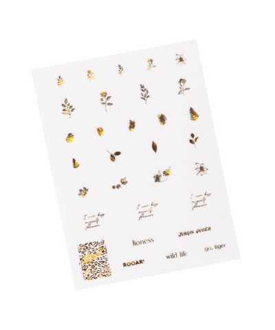 Alternative view of Nail stickers Botanical Gold - Holographic