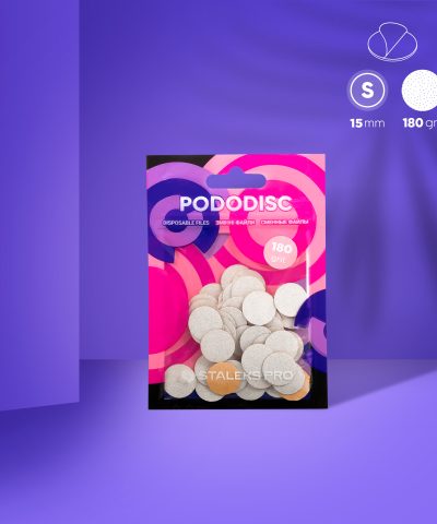 STALEKS Engangs hvite filer for pedikyrskive PODODISC S 180 grit (50 stk)