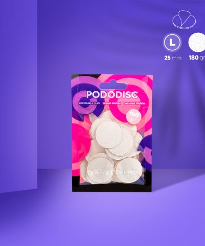 STALEKS Engangs hvite filer for pedikyrskive PODODISC L 180 grit (50 stk)