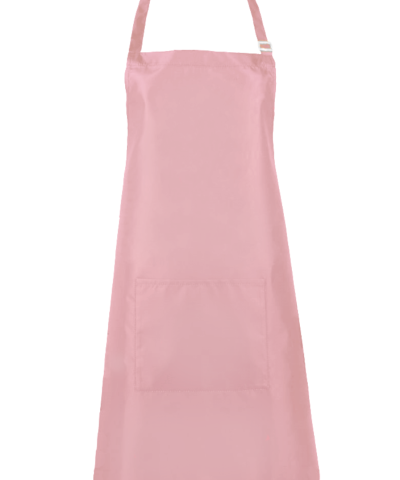 Pastellrosa klassisk forkle (plastdetaljer)