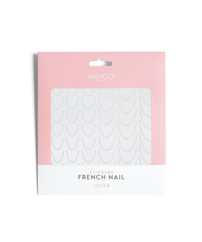 French Nail Stickers Silver